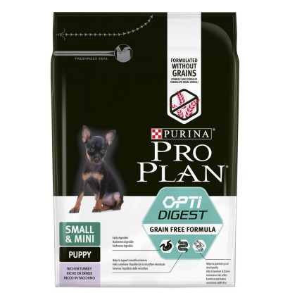 Pro Plan OptiDigest Grain Free Small and Mini Puppy сухой корм для щенков мелких пород с индейкой 700 гр.